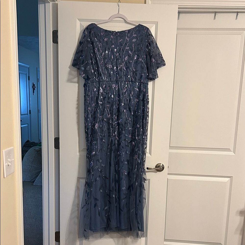 Ever Pretty Blue and Purple Embroidered Wedding Dress - Picture 3 of 3